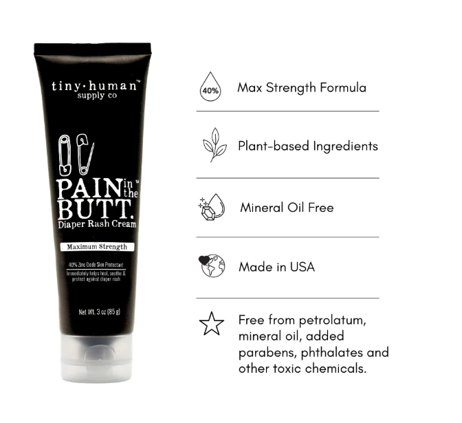 tiny human: Pain in The Butt MAX Diaper Rash Cream 3oz
