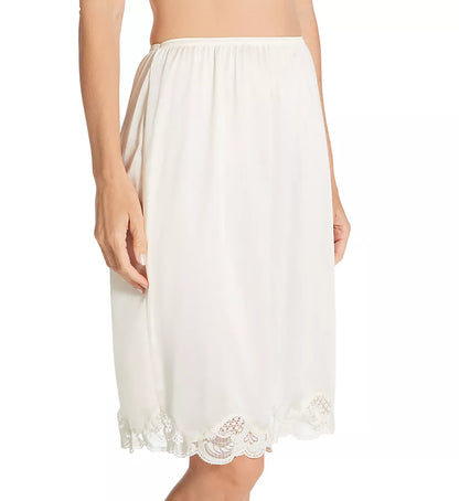 Ilusion Lace Trim Slit Back Halfslip
