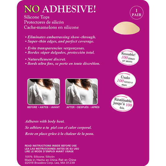 No Adhesive! Silicone Topps